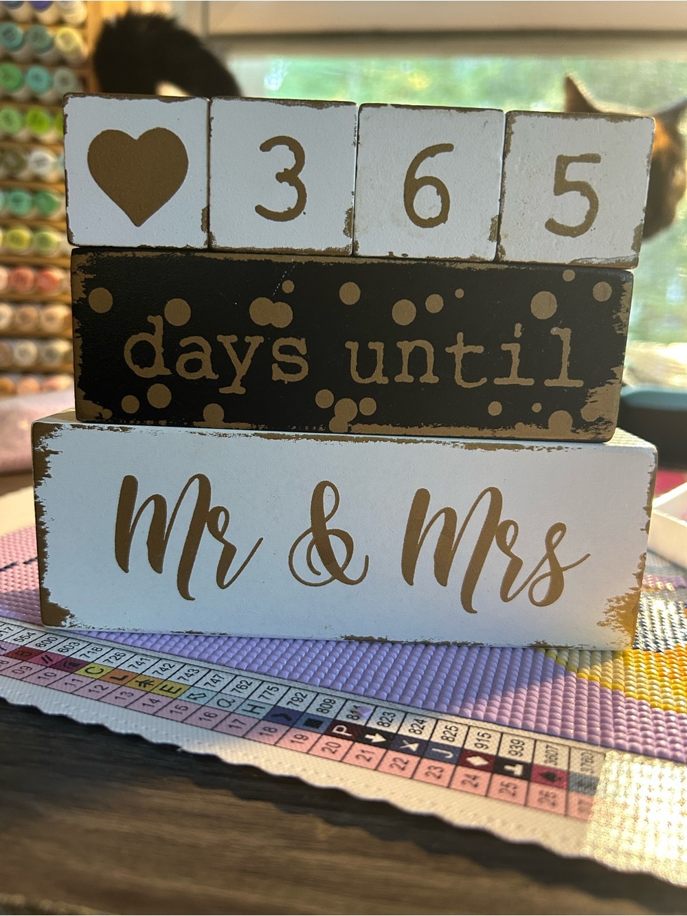 Ganz Rustic Wood Wedding Day Countdown Blocks - Days Until Mr. & Mrs.